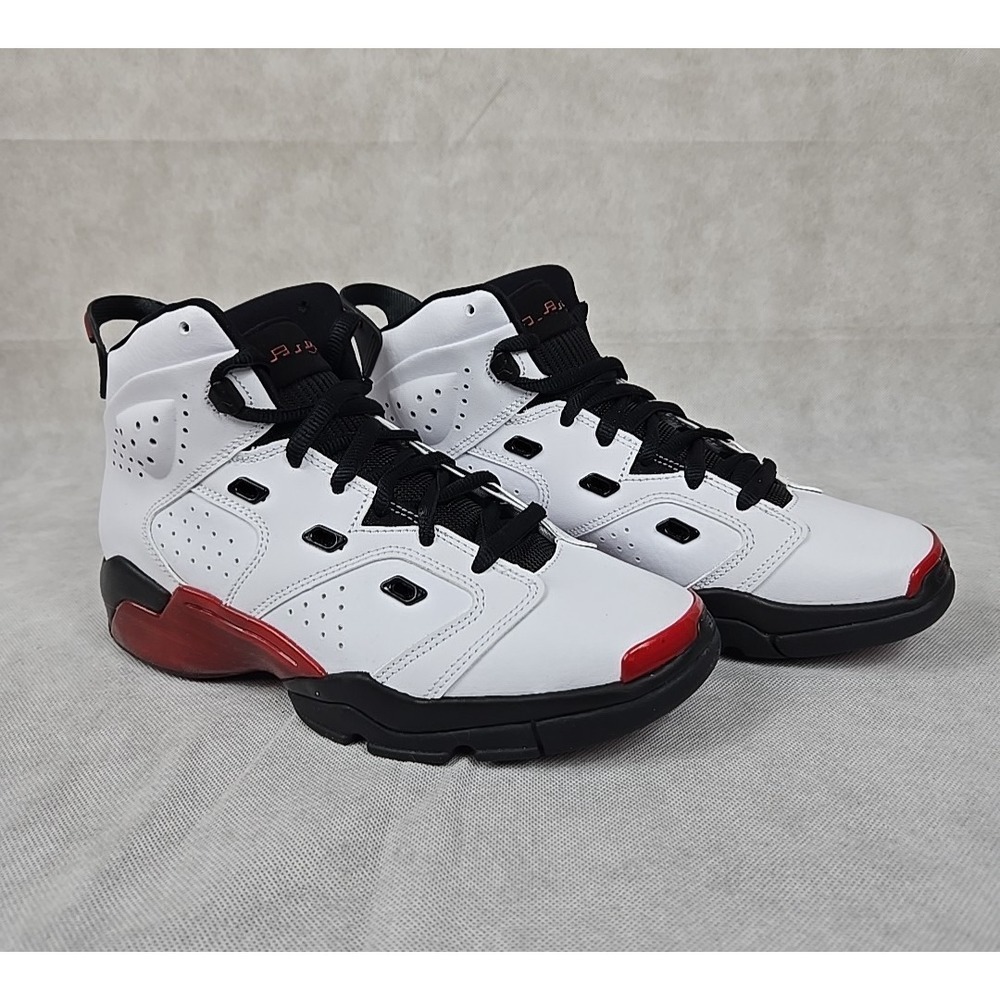 Jordan 6-17-23 Shoes Boys Size 7 White/Gym Red/Black Sneakers 428818-100 NEW